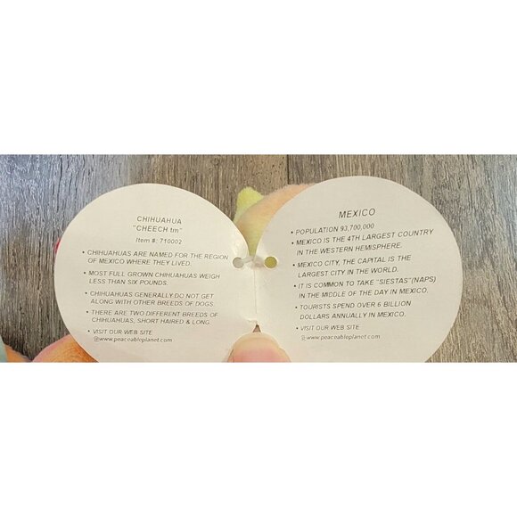 Peaceables Planet Tie Dye Chihuahua Bean Bag Dog Cheech Mexico Plush 7.5" - Picture 11 of 12